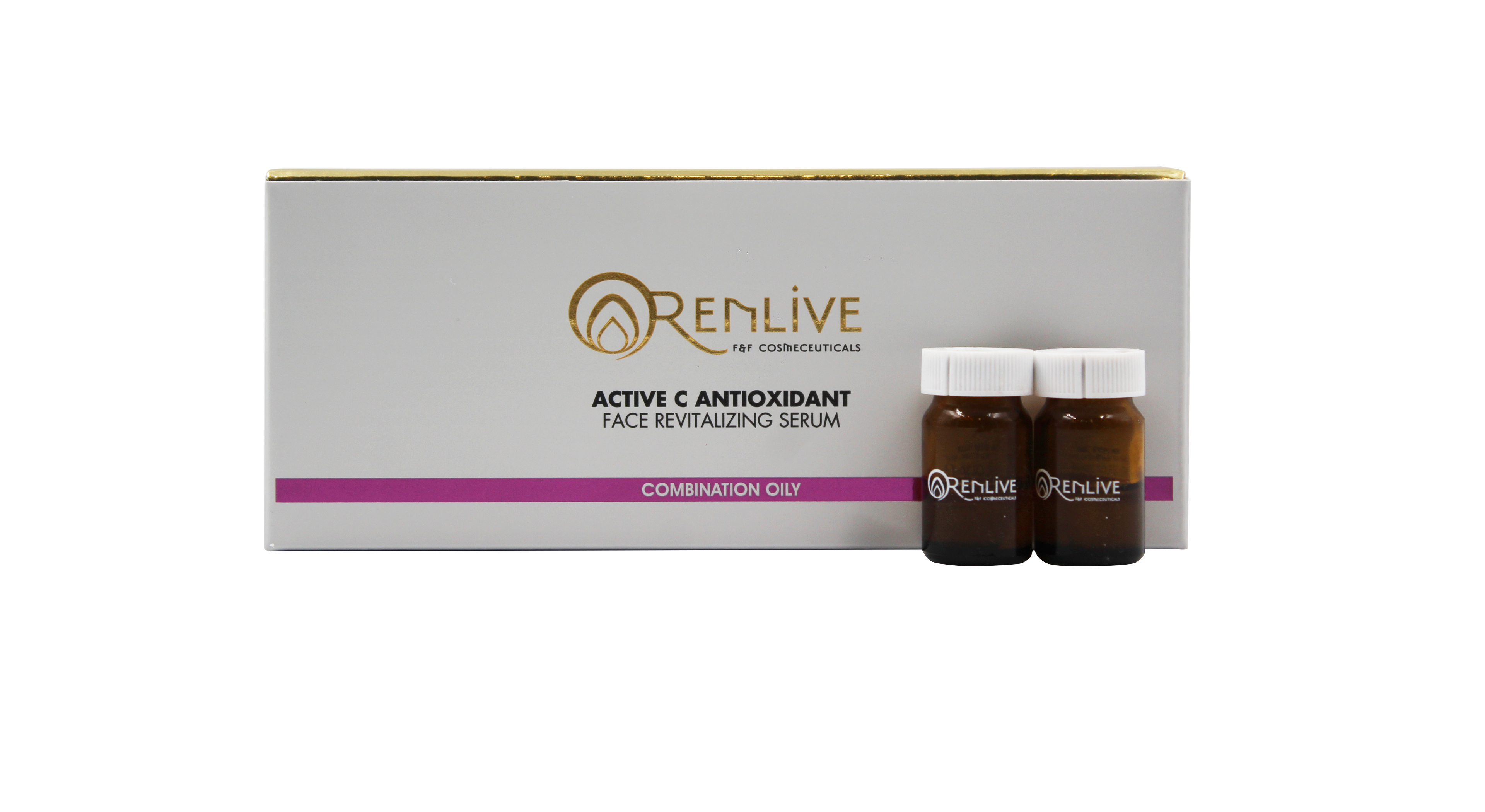 återuppbyggande och revitaliserande ansiktsserum renlive